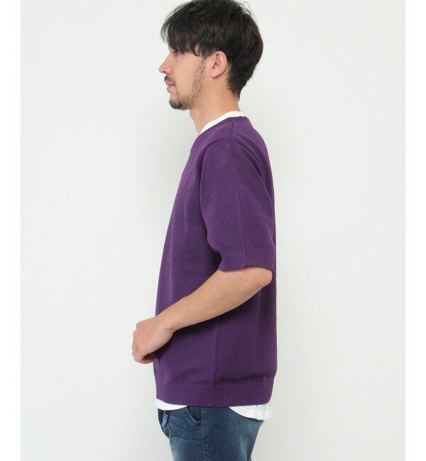 ikka「【2点セット】ワッフルニット半袖インナーセット」|ニット・セーター|