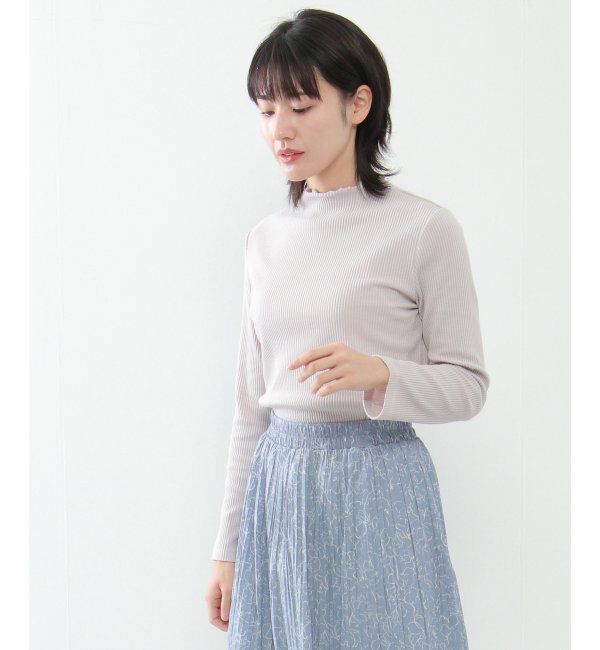 ikka「サンカクテレコ長袖T」|Tシャツ・カットソー|ライトグレイ