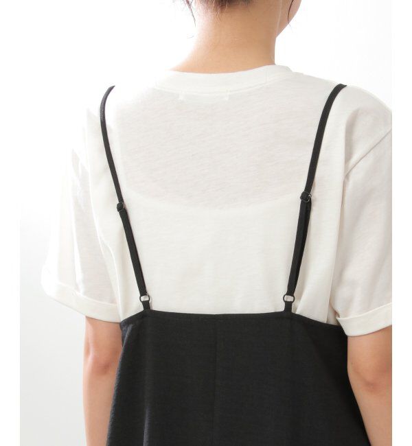 ikka「【2点セット】袖タックプルオーバーキャミワンピースセット」|ワンピース|