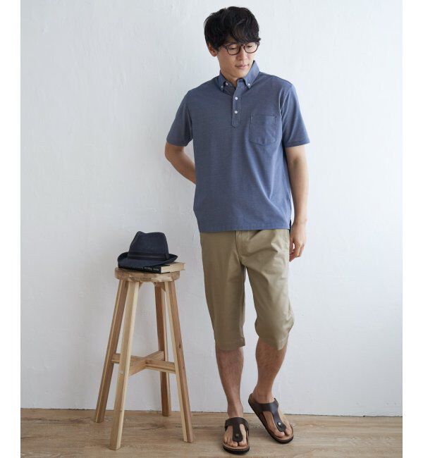 IKKA LOUNGE「ドライラックスボタンダウンポロシャツ」|Tシャツ・カットソー|