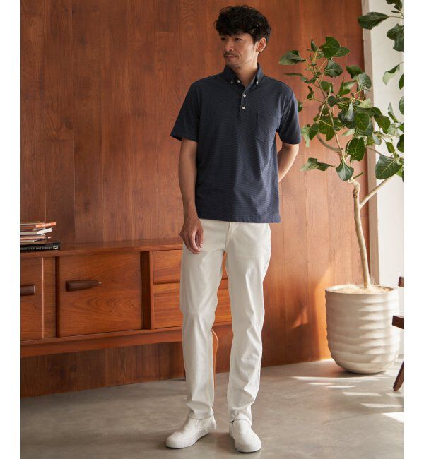 IKKA LOUNGE「ドライラックスボタンダウンポロシャツ」|Tシャツ・カットソー|