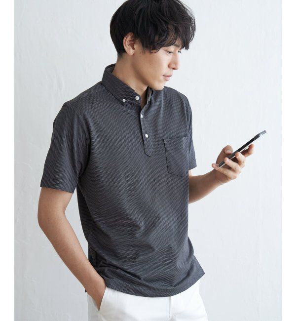 IKKA LOUNGE「ドライラックスボタンダウンポロシャツ」|Tシャツ・カットソー|
