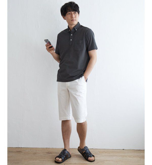 IKKA LOUNGE「ドライラックスボタンダウンポロシャツ」|Tシャツ・カットソー|