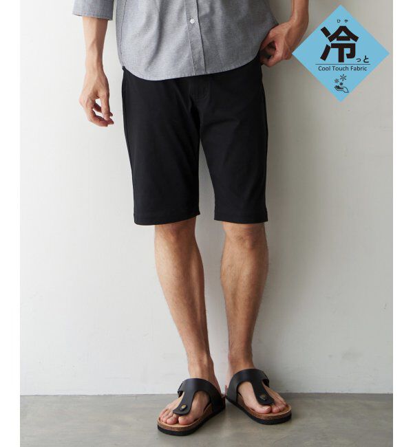 ikka「【接触冷感】EASY STRETCH冷感5ポケットショートパンツ」|その他|ブラック
