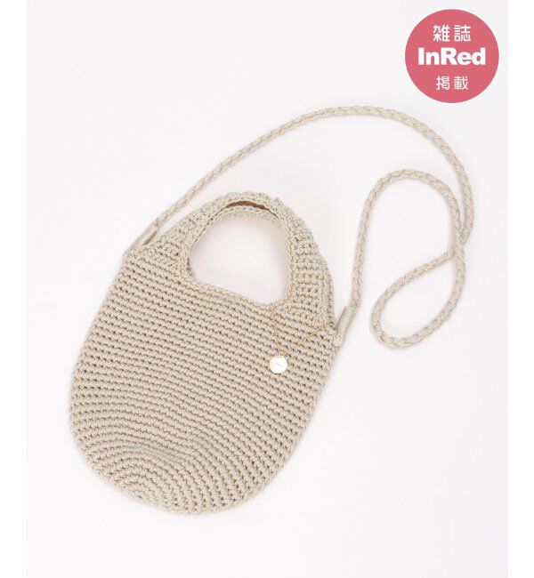 ikka「こま編みクリテショルダーバッグ」|その他|ベージュ