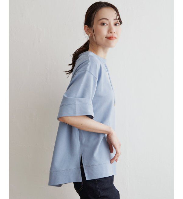 ikka「コットンUSA鹿の子スピンドルプルオーバー」|その他|