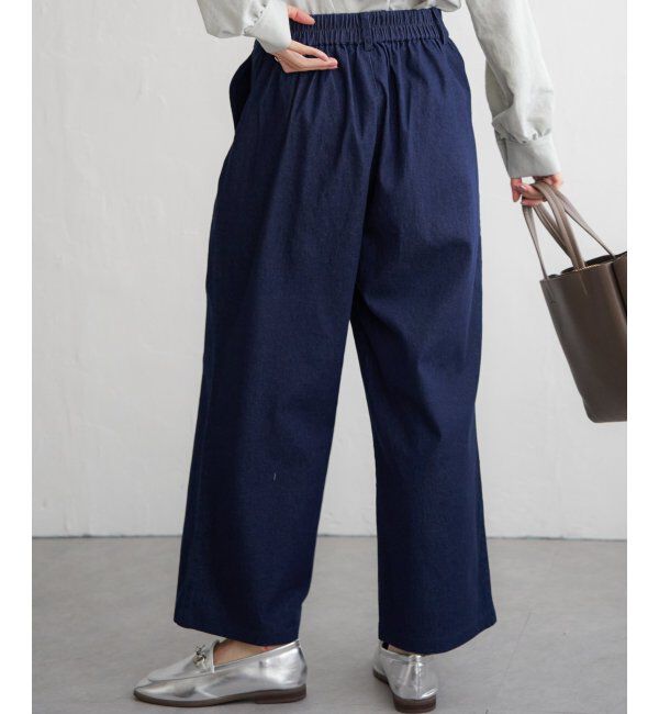 ikka「フロントタックワイドパンツ」|その他|