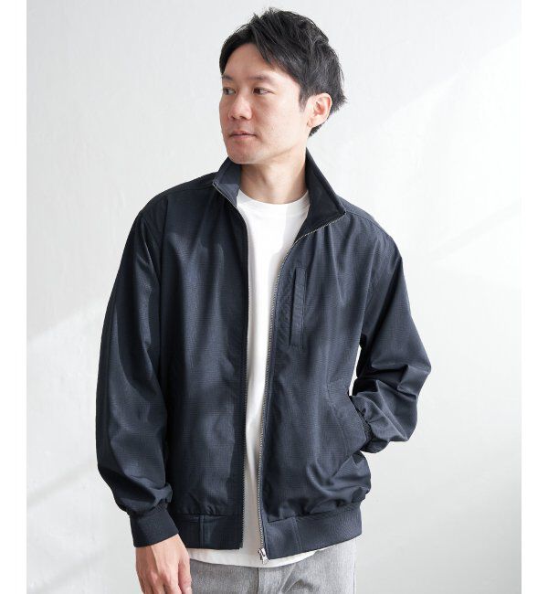 ikka「Teflon(R) 襟2wayブルゾン」|ブルゾン・スタジャン|ネイビーブルー