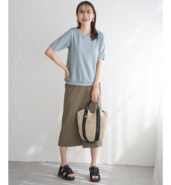 ikka「雑材カラー持ち手2WAYバッグ」|その他|