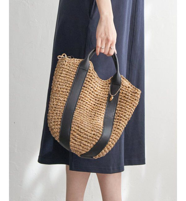 ikka「雑材カラー持ち手2WAYバッグ」|その他|