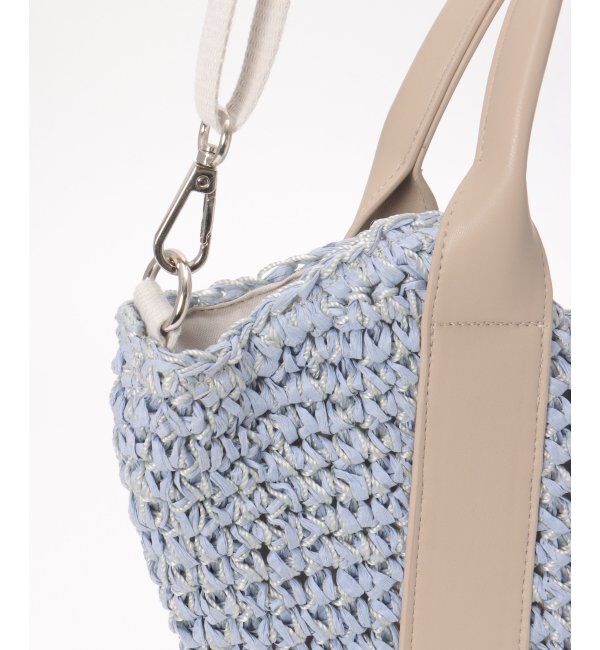 ikka「雑材カラー持ち手2WAYバッグ」|その他|