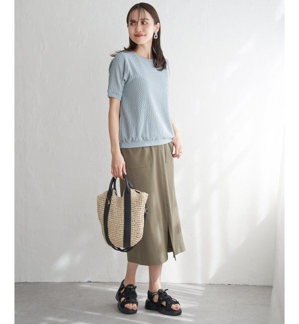 ikka「雑材カラー持ち手2WAYバッグ」|その他|