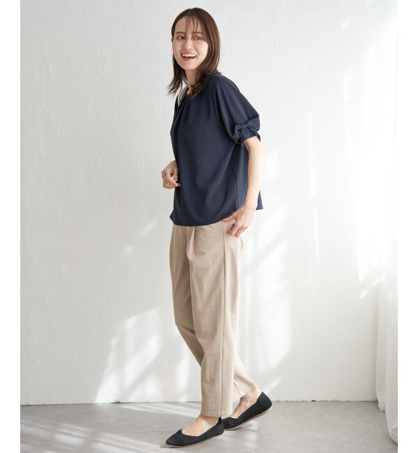IKKA LOUNGE「ドライタッチ袖リボンブラウス」|シャツ・ブラウス|