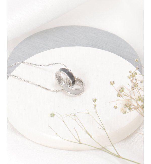 ikka「バイカラーリングネックレス」|その他|グレー