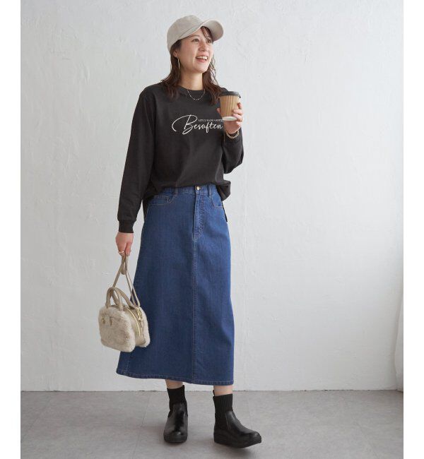 ikka「ロゴフォトプリントスウェットTシャツ」|Tシャツ・カットソー|