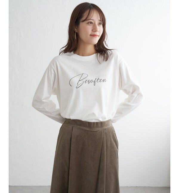 ikka「ロゴフォトプリントスウェットTシャツ」|Tシャツ・カットソー|