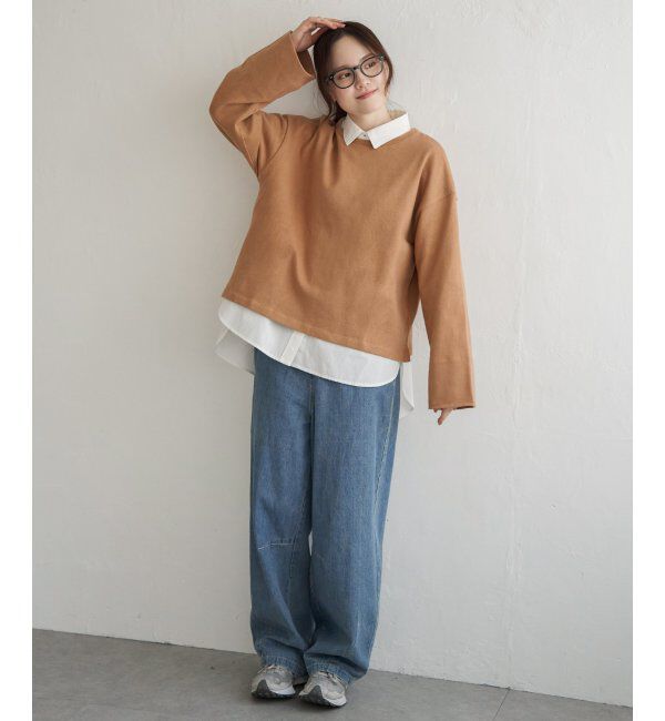 Lbc with Life「表起毛袖折り返しプルオーバー」|その他|