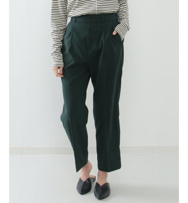 Lbc with Life「ピーチ起毛テーパードパンツ」|その他|グリーン