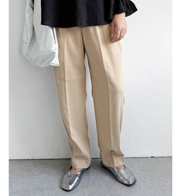 Lbc with Life「ピーチ起毛テーパードパンツ」|その他|ベージュ