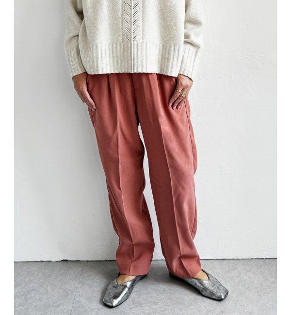 Lbc with Life「ピーチ起毛テーパードパンツ」|その他|コーラルピンク