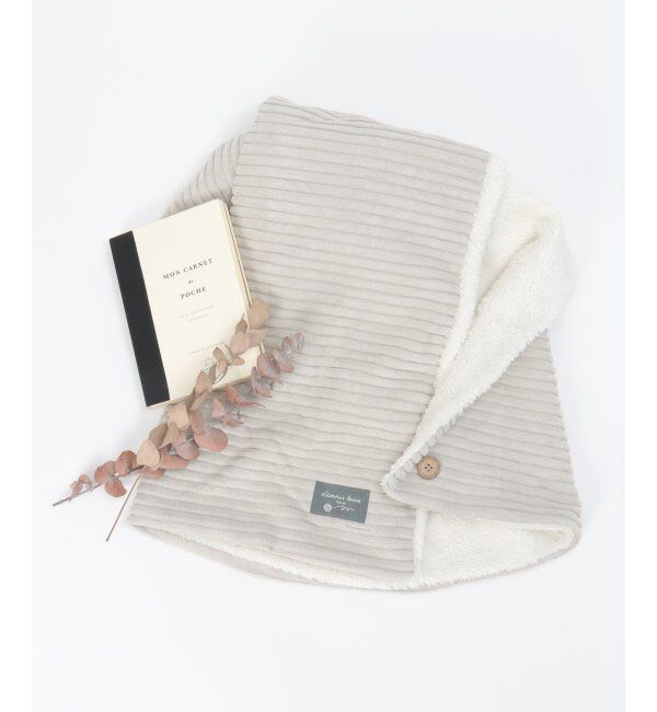 Lbc with Life「コーデュロイボアブランケット」|その他|グレイ