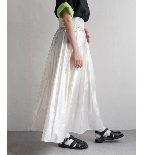 VENCE share style「メタリックギャザースカート」|スカート|