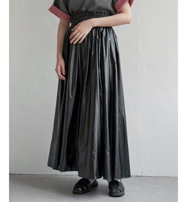VENCE share style「メタリックギャザースカート」|スカート|