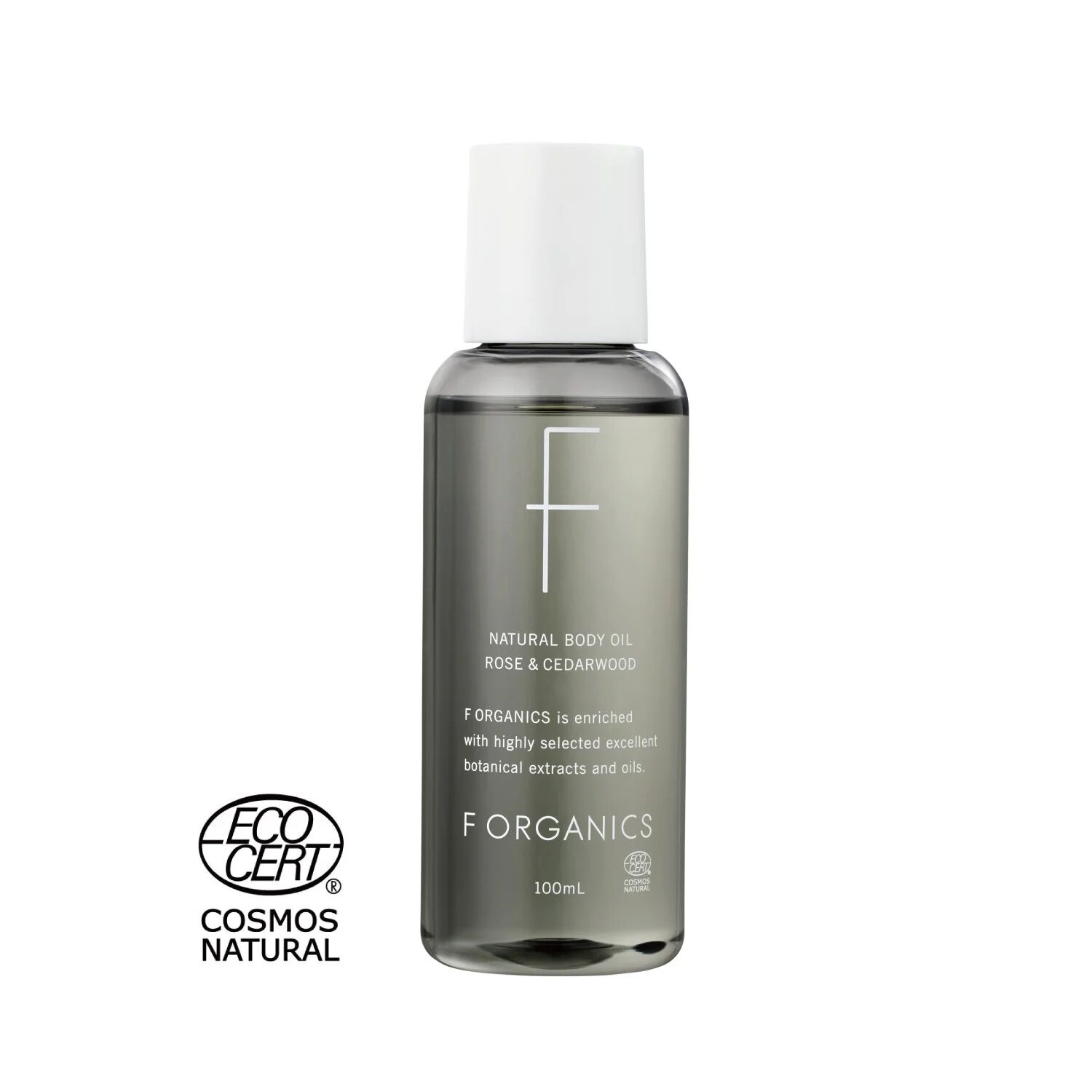 F ORGANICS「ナチュラルボディオイル 100ml　ローズ＆シダーウッド 【F ORGANICS】」|マッサージ・ボディスクラブ|-