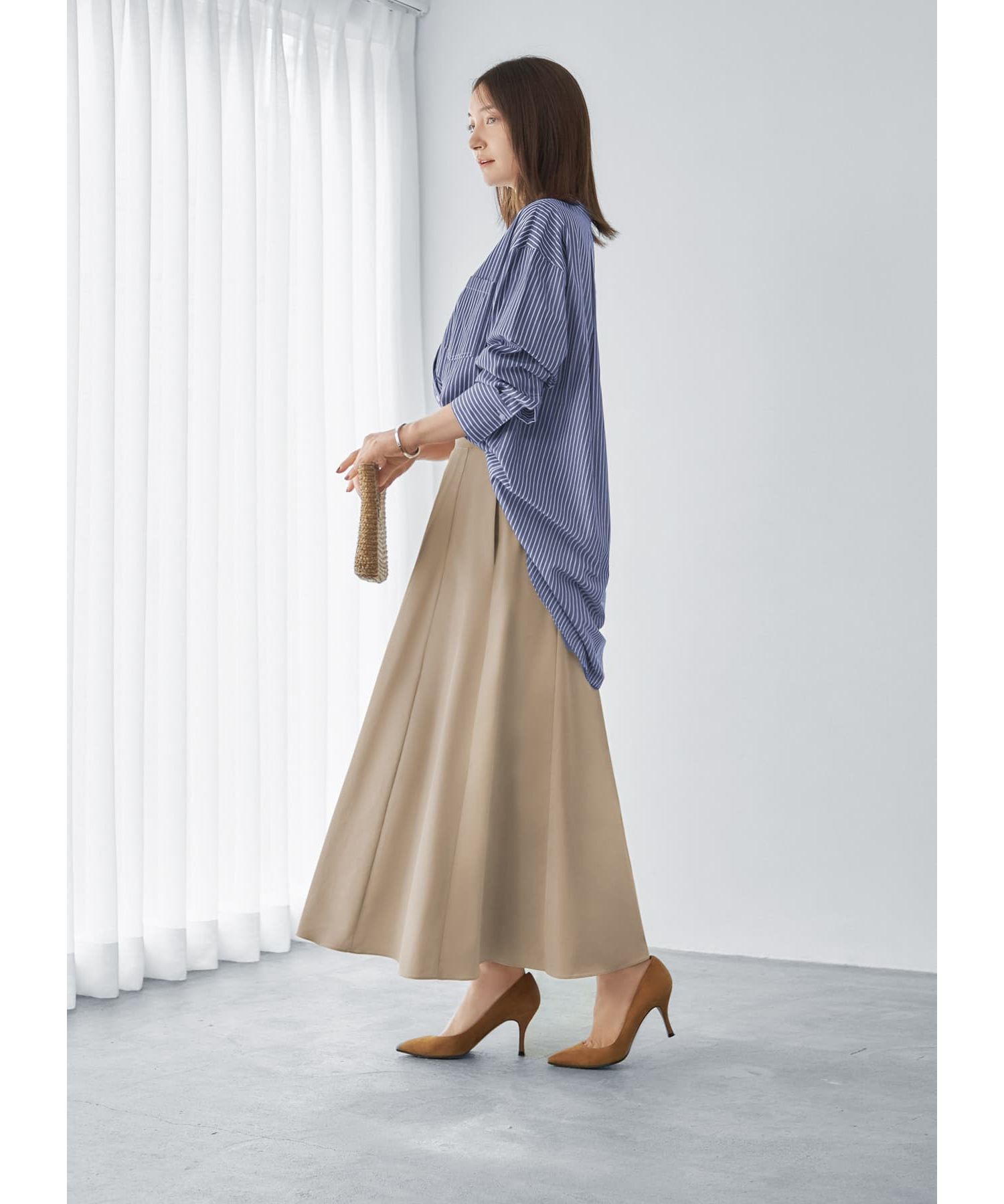 STYLE DELI「バンドカラーストライプシャツ」|シャツ・ブラウス|