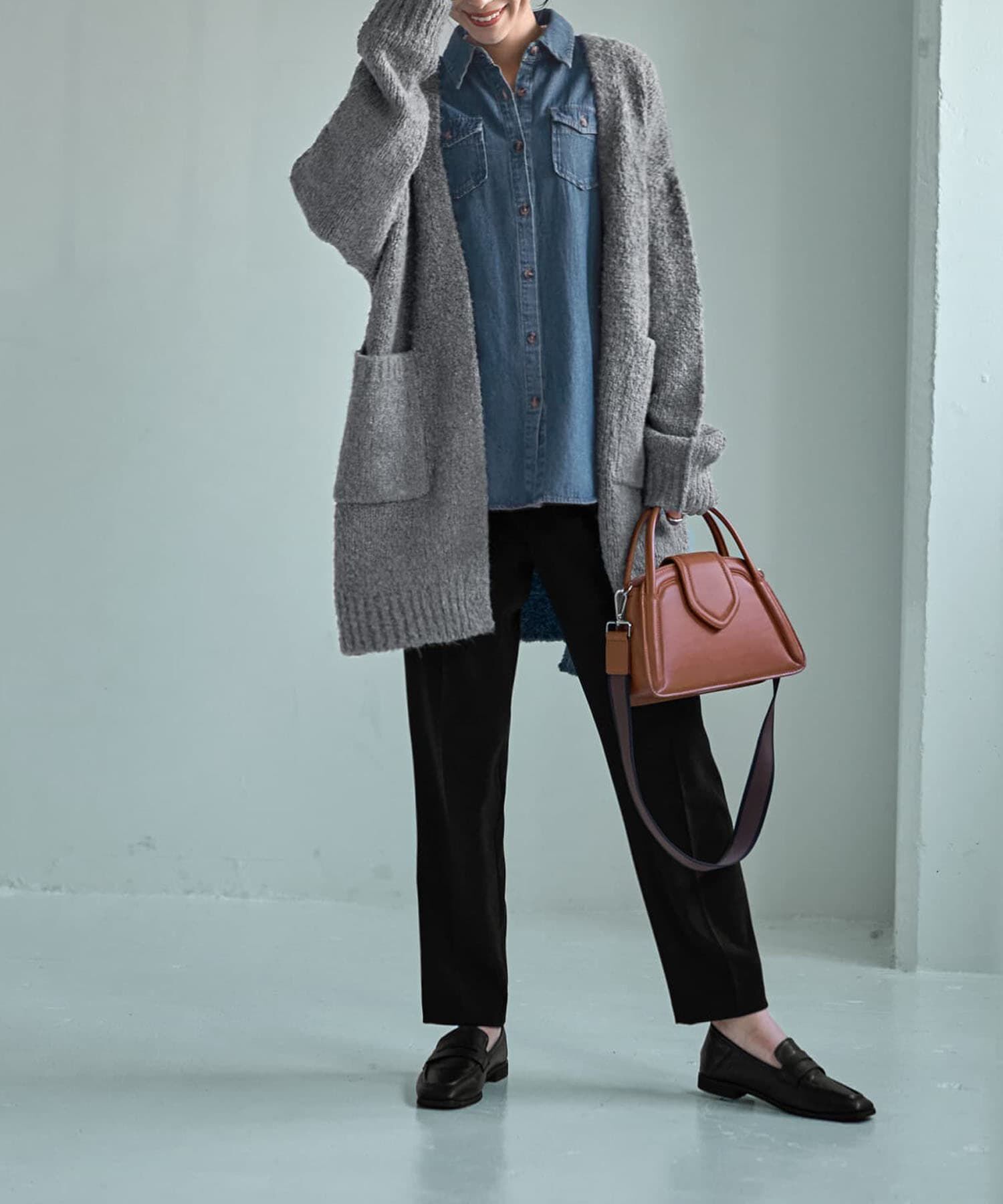 STYLE DELI「あったかモコモコニットガウン」|カーディガン|