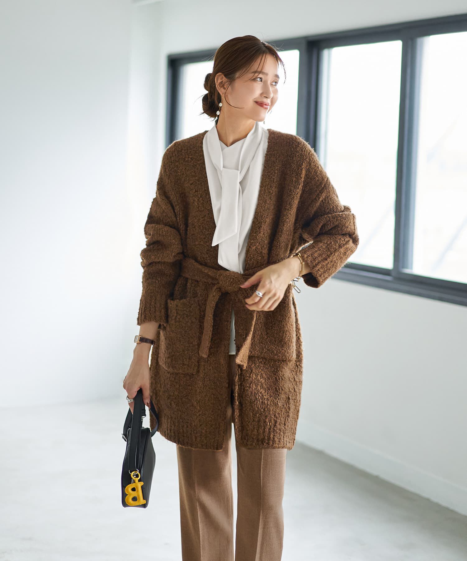 STYLE DELI「あったかモコモコニットガウン」|カーディガン|