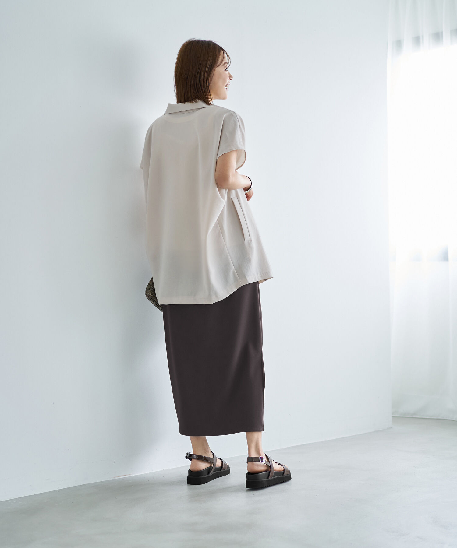 STYLE DELI「サラッと涼しいドレープネックオープンジャケット」|その他|