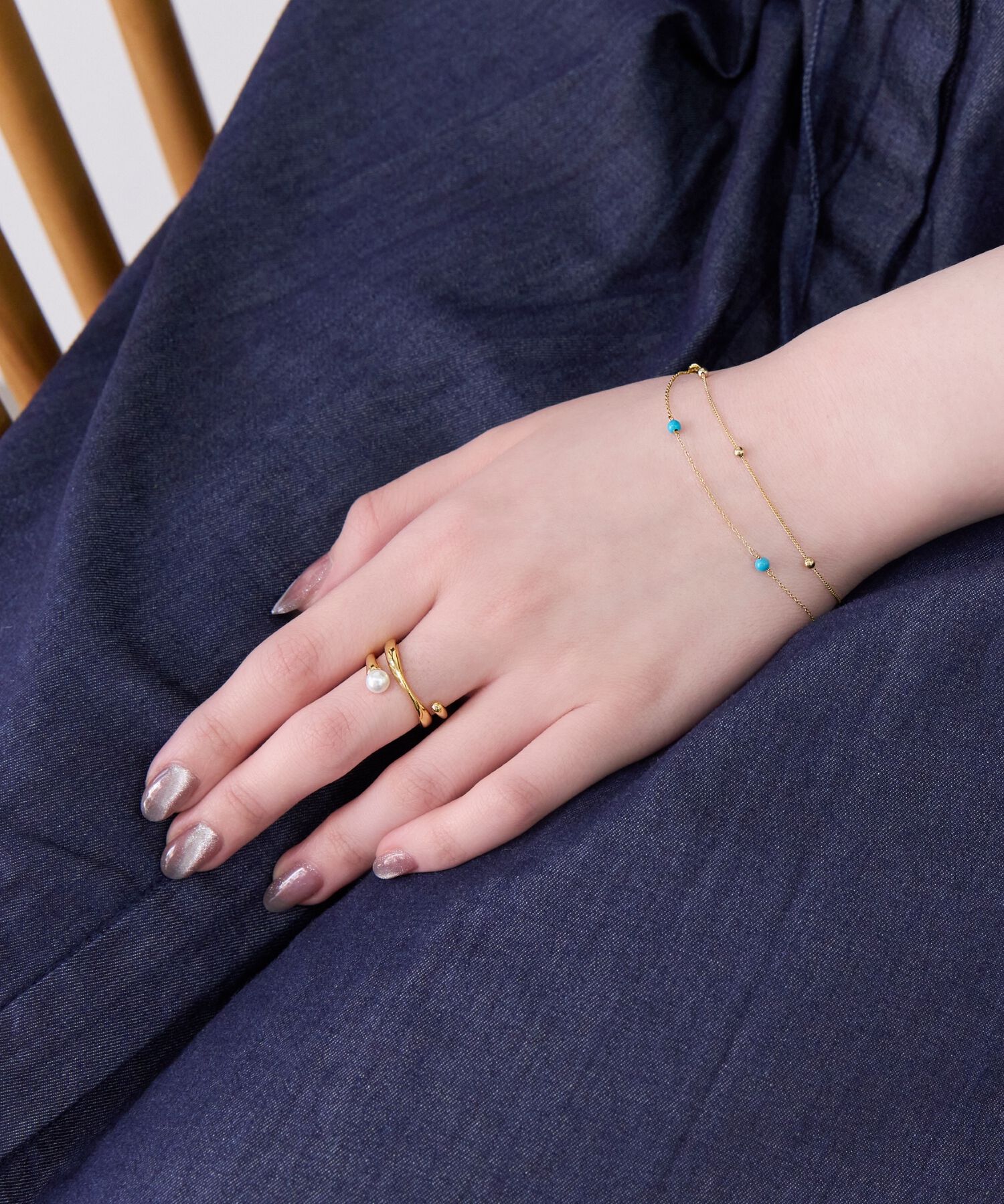 Phoebe「2wayリボンパールリング&イヤーカフ」|リング|