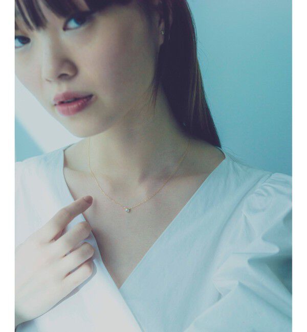 ete「K18 ダイヤモンド 0.1ct ネックレス「ブライト」」|ネックレス|