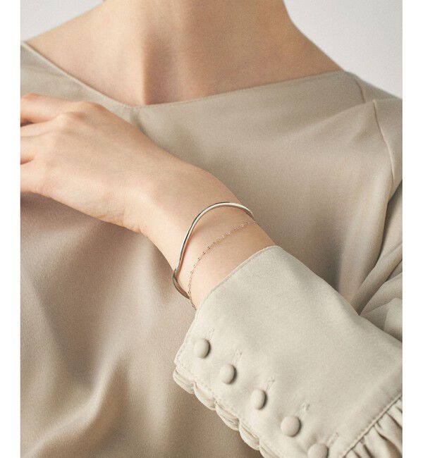 ete「レイヤード バングル ペタルチェーン」|ブレスレット・バングル|