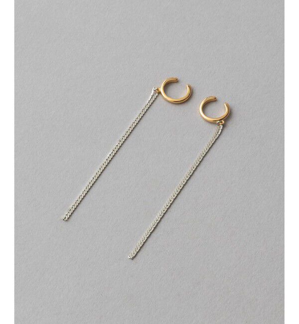 ete「エレガントチェーン リバーシブルイヤリング バイカラー」|イヤリング|