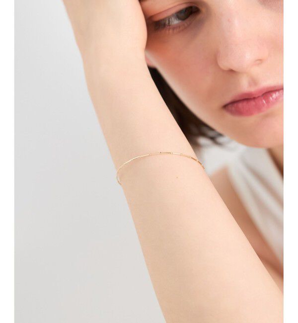 ete「[フロート] K10YG ステーション ワイヤー ブレスレット」|ブレスレット・バングル|