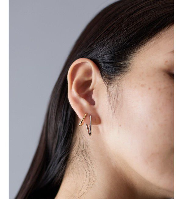 Jouete「ダブルピアス オーバル コンビカラー」|ピアス|