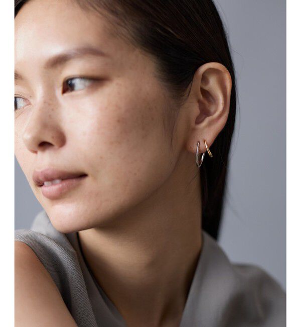 Jouete「ダブルピアス オーバル コンビカラー」|ピアス|