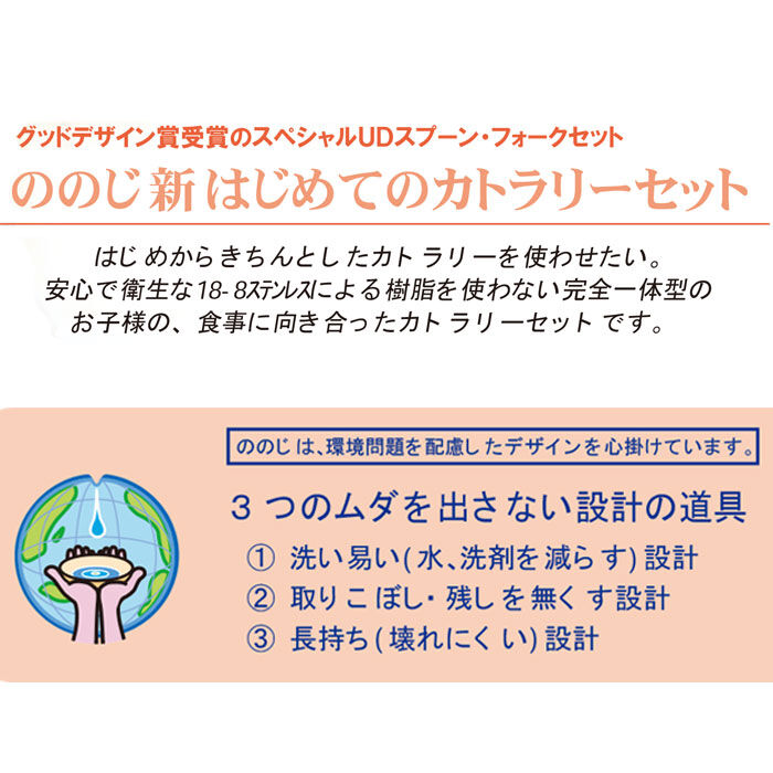 BACKYARD FAMILY「ののじ 新はじめてのカトラリーセット 通販 離乳食 スプーン カトラリーセット カットフォーク」|食器・キッチングッズ|