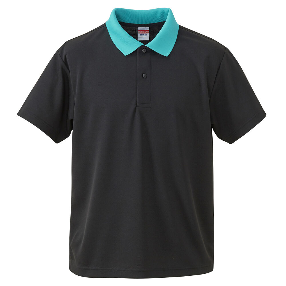 BACKYARD FAMILY「ユナイテッドアスレ ポロシャツ 通販 半袖 レディース メンズ 無地 スポーツ 薄手 おしゃれ」|ポロシャツ|ブラック3
