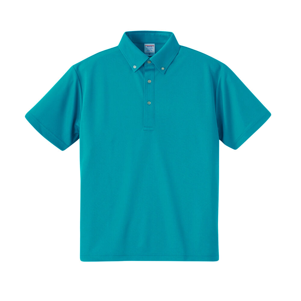 BACKYARD FAMILY「ユナイテッドアスレ ポロシャツ 通販 メンズ 半袖 レディース ボタンダウン 吸水速乾 ドライ機能」|ポロシャツ|ブルー3