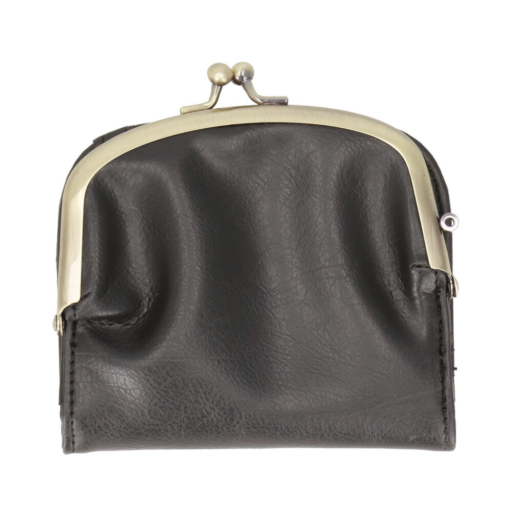 BACKYARD FAMILY「財布 レディース 二つ折り がま口 通販 二つ折り財布 折り財布 大人 かわいい 二つ折 折財布」|財布|ブラック1