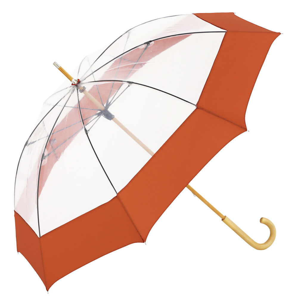 BACKYARD FAMILY「U-DAY ユーディ 長傘 63cm 通販 雨傘 ビニール傘 傘 アンブレラ グラスファイバー骨」|傘|オレンジ1