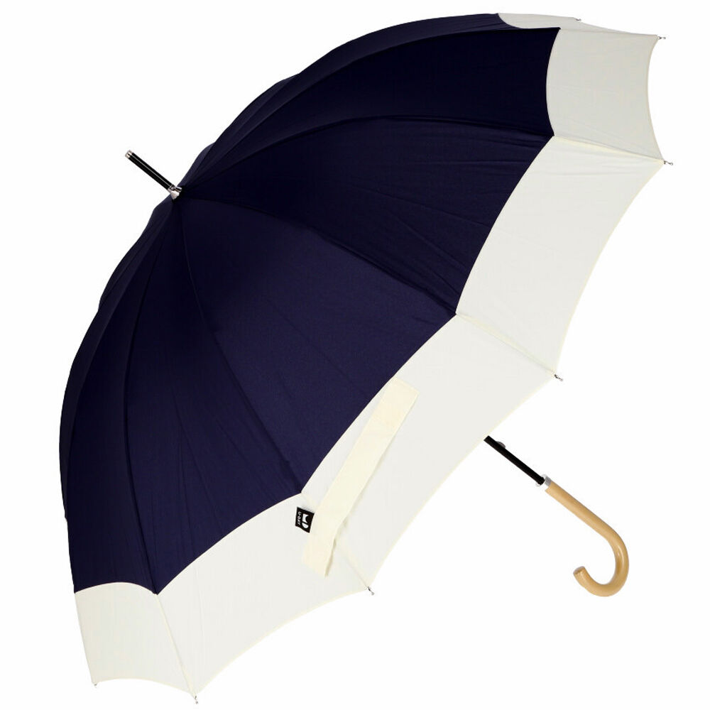 BACKYARD FAMILY「because ビコーズ 雨傘 レディース 長傘 通販 メンズ 12本骨 12フレーム 親骨」|傘|ブルー2