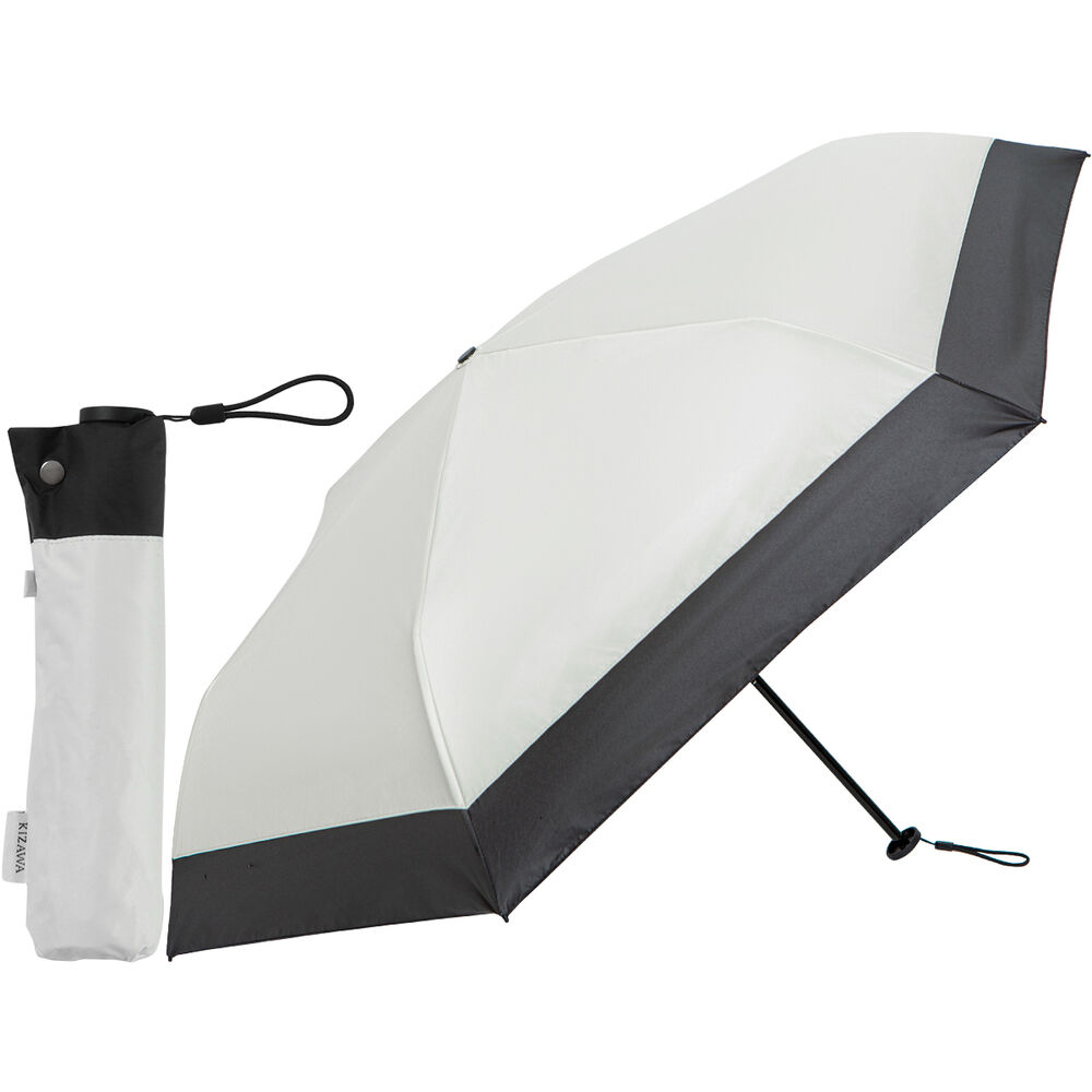 BACKYARD FAMILY「KIZAWA 日傘 UVカット 100 通販 超軽量カーボン傘 折りたたみ日傘 折り畳み日傘」|傘|ブラック1