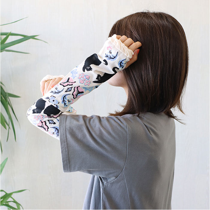 BACKYARD FAMILY「アームカバー 刺? UV レディース 通販 アーム カバー uv手袋 ししゅう メッシュ」|その他|