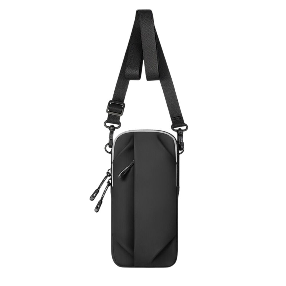 BACKYARD FAMILY「ランニングポーチ 通販 ランニング ランニングバッグ スリムポーチ ショルダーバッグ 軽量 薄型」|スポーツ|ブラック1