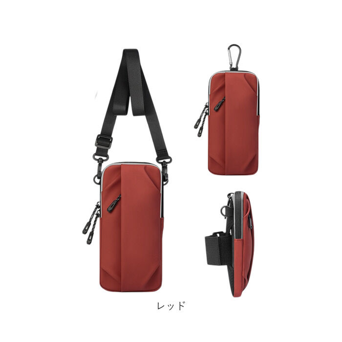 BACKYARD FAMILY「ランニングポーチ 通販 ランニング ランニングバッグ スリムポーチ ショルダーバッグ 軽量 薄型」|スポーツ|