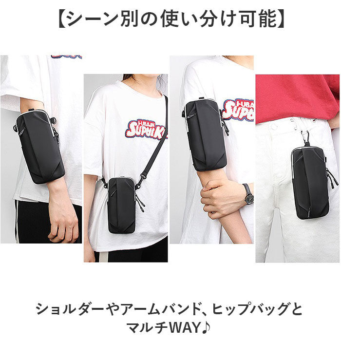 BACKYARD FAMILY「ランニングポーチ 通販 ランニング ランニングバッグ スリムポーチ ショルダーバッグ 軽量 薄型」|スポーツ|